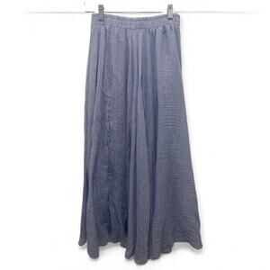 Blue 100% Cotton Maxi Skirt